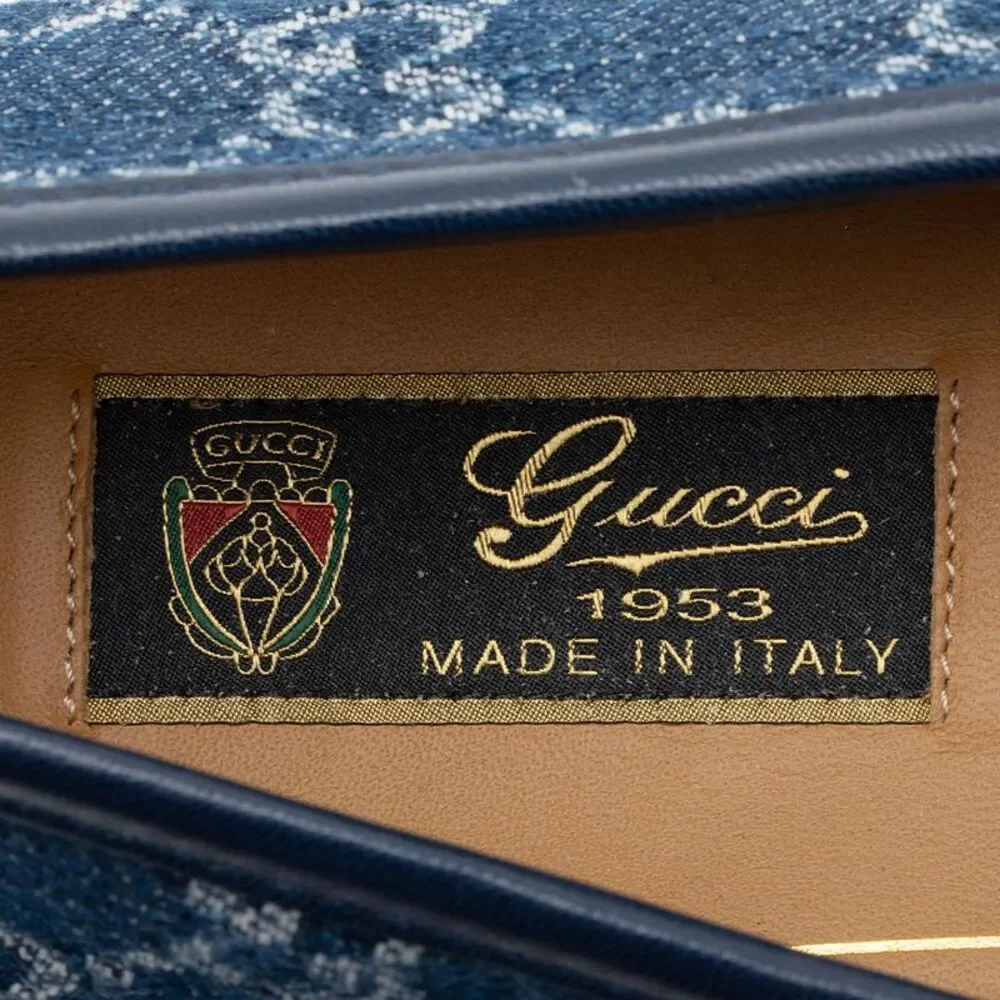 Gucci GG Denim Horsebit 1953 Loafers - Size 9.5 / 39.5